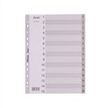 Bantex A4 Polypropylene Dividers 115 Grey
