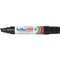Artline 100 Permanent Marker Chisel 7512mm Black