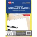 Avery 930161 Print  Apply Label Dividers 10 Tab A4 Unpunched White