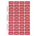 Avery 44521 U Side Tab Colour Coding Labels Red Pack 240