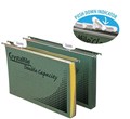 Crystalfile 11127CY Complete Suspension Files Foolscap Double Capacity Green Pack 10