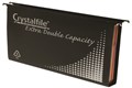 Crystalfile 111902 Extra Suspension Files Foolscap Double Capacity Black Pack 10