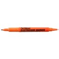 Artline Electricians Permanent Marker Dual Nib Orange Box 12