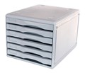 Metro 3439 Desktop Filing 6 Drawers B4 Grey
