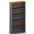 Aspire Bookcase  900W x 315D x 1800H mm  Cherry  Ironstone
