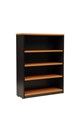 Aspire Bookcase 900W x 315D x 1200H mm Beech Ironstone