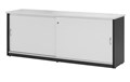 Aspire Credenza Sliding Door 1200W x 450D x 730H mm White Ironstone