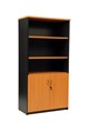 Aspire Half Door Stationery Cupboard 900W x 450D x 1800H mm Beech Ironstone