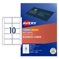 Avery 959025 Business Cards 10 per sheet L741420 White  Pack 20