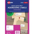 Avery 959002 L7161 Quick Peel Address Labels with Sure Feed Laser 635 x 466mm 18 Per Sheet Pack 100