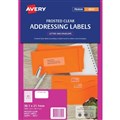 Avery 936009 J8551 Address Labels Inkjet 381 x 212mm 65 Per Sheet Frosted Clear Pack 25