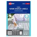 Avery 980040 L7427 Fabric Name Badge Labels Laser 88 x 52mm 10 Per Sheet 15 Sheets