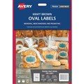 Avery 980018 L7103 Oval Labels Laser Inkjet 635 x 423mm 18 Per Sheet Kraft Pack 15