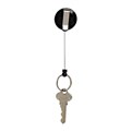 Rexel 9800502 ID Retractable Key Holder Mini Nylon Cord Black Pack 6