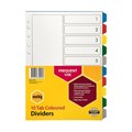 Marbig 35020 Dividers 10 Tab A4 PP MultiColoured