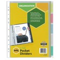 Marbig 35080 Dividers 5 Tab A4 PP Clear Pocketss