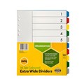 Marbig 36200 Dividers 10 Tab PP A4 Extra Wide