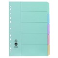 Marbig 37000F Dividers 5 Tab A4 Manilla Pastel