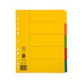 Marbig 37180F Dividers 5 Tab A4 Manilla Extra Wide