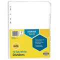 Marbig 37420F Dividers 10 Tab A4 Manilla White Bulk Pack of 20 Sets