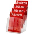 Esselte 42869 Brochure Holder A5 Four Tier Free Standing Clear