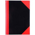 Cumberland 43114 Red  Black Notebook Gloss A4 100 Leaf Indexed