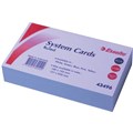 Esselte 43496 System Cards 127 x 76mm 5 x 3 Ruled Blue Pack 100