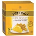 Twinings Tea Bags Twinings Lemon  Ginger Enveloped Pack 10