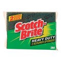 Scotch Brite Scourer Sponge Heavy Duty Pack 2