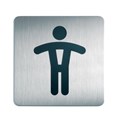 Durable Sign Pictogram 495423 WC Men Square 150 x 150mm Each