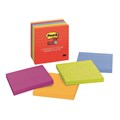 Post It Notes 675 6SSAN 98 x 98mm Super Sticky Lined Marrakesh Assorted Pack 6