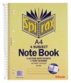 Spirax 606 4 Subject Notebook A4 320 Page Side Opoen