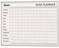 Year Planner Board QTYEAR0906 Quartet 900 x 600mm Magnetic Aluminium Frame Undated