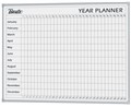 Year Planner Board QTYEAR1209 Quartet 1200 x 900mm Magnetic  Aluminium Frame Undated