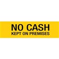 Apli Sign 900416 Self Adhesive No Cash Kept On Premises