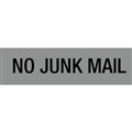 Apli Sign 900417 Self Adhesive No Junk Mail Silver