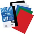 GBC Gloss Binding Covers A4 Black 250gsm Pack 100