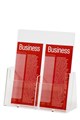 Esselte 31043 Brochure Holder DL Single Tier Two Compartment Free Standing Clear