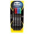 Artline Supreme Permanent Marker Bullet 10mm Assorted Pack 4