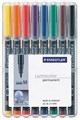 Staedtler 317 WP8 Lumocolor Permanent Pen Medium Assorted Wallet 8