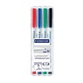 Staedtler 301 WP4 Lumocolor Whiteboard Marker Assorted Wallet 4