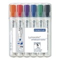 Staedtler 351BWP6 Lumocolor Whiteboard Marker Chisel Assorted Wallet 6