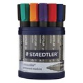 Staedtler 352KP19 Lumocolor Permanent Marker Bullet Assorted Cup 19