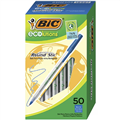 BIC Ecolutions Round Stic Ballpoint Pen Medium Blue Box 5018987