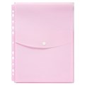Marbig 2025893 Binder Wallet A4 Top Open with Button Pastel Pink