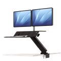 Fellowes 8081601 Lotus RT SitStand Workstation Dual Arm Black