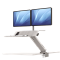 Fellowes 8081801 Lotus RT SitStand Workstation Dual Arm White