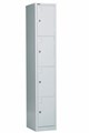 GO Locker Four Door 1830H x 305W x 455D mm Silver Grey