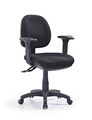 Express P350CMB Medium Back Clerical Chair Adjustable Back with Arms  3 Lever Black
