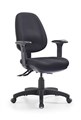 Express P350HCMB High Back Clerical Chair Adjustable Back with Arms  3 Lever Black